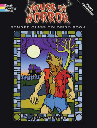 House Of Horror Stained Glass Coloring Book