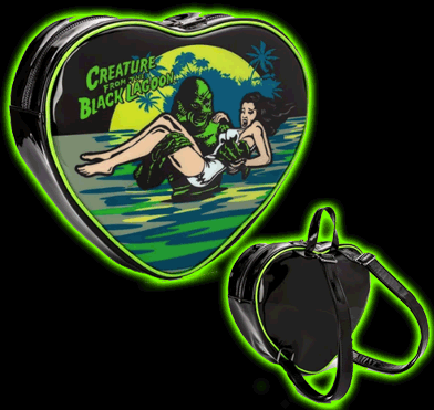 Creature From the Black Lagoon with Damsel Heart Shaped Backpack