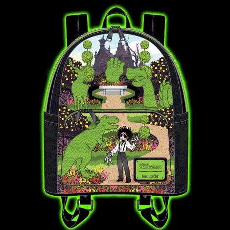 LOUNGEFLY EDWARD SCISSORHANDS TOPIARIES MINI BACKPACK