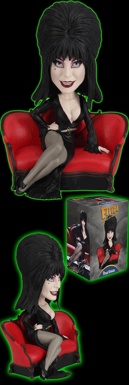 Elvira, Mistress of The Dark Lounge Collectible Bobblehead Statue