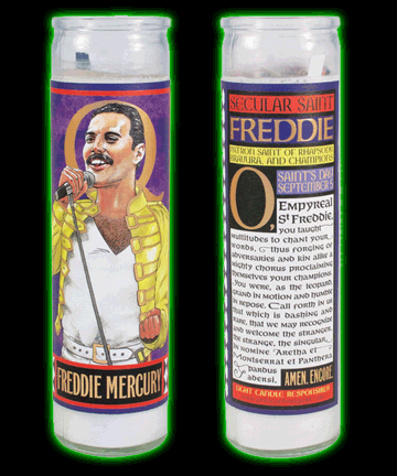 Freddie Mercury Secular Saint Candle