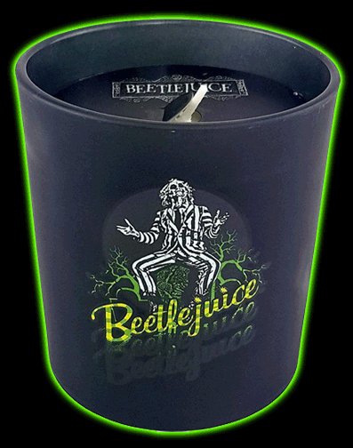 BEETLEJUICE LARGE GLASS CANDLE