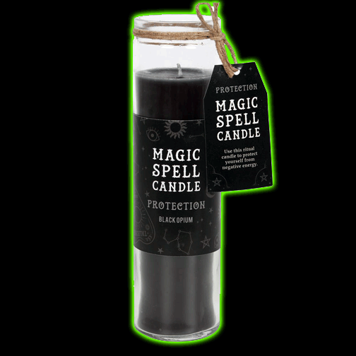 PROTECTION MAGIC SPELL CANDLE - BLACK OPIUM