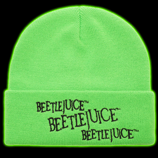Beetlejuice Neon Logo Beanie