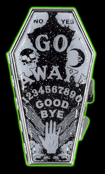 Go Away Ouija Coffin Compact