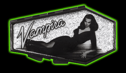 Vampira Silver Glitter Coffin Compact