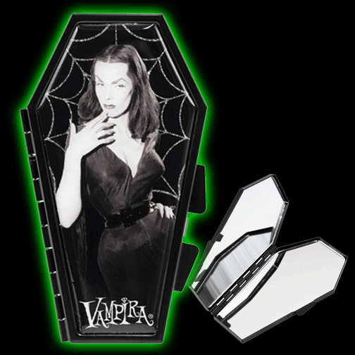Vampira Cobweb Glitter Coffin Compact