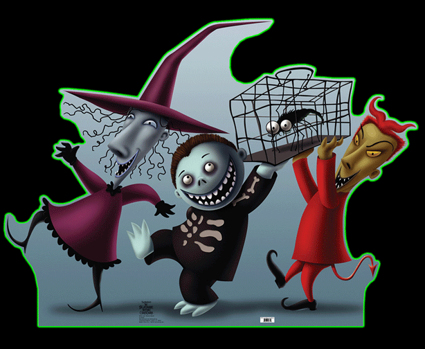 The Nightmare Before Christmas Lock, Shock & Barrel Cardboard Standup Cutout