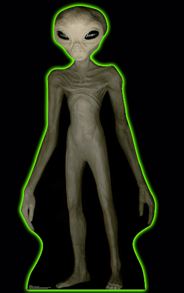 Grey Alien Cardboard Cutout