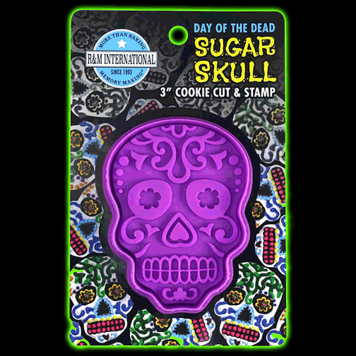 DAY OF THE DEAD SUGAR SKULL STAMPER (3″)