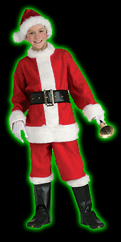 Flannel Santa Suit Kids Costume