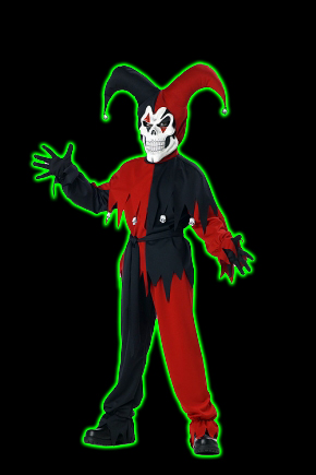 Evil Jester Red&Black<br>Kids Costume