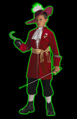 Halloweentown Store: Peter Pans: Captain Hook Kids Costume