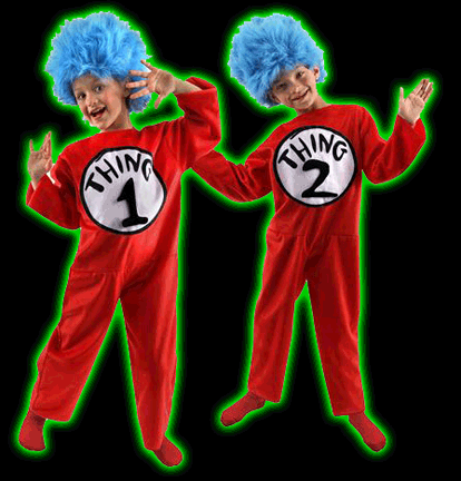 CLEARANCE: Cat In The Hat Thing 1 or 2 Childrens Costume - WAS $59.99 NOW $29.99