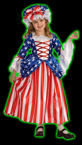 CLEARANCE!Childrens Betsy Ross Costume WAS:$49.99, NOW:$22.99