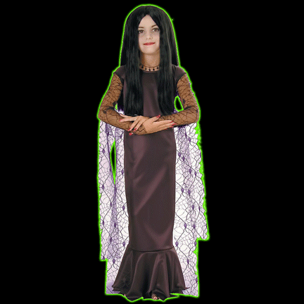 The Addams Family: Morticia Addams Kids Costume