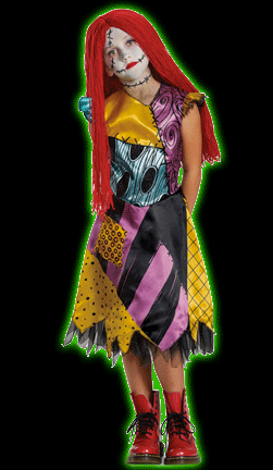 Nightmare Before Christmas Sally Deluxe Glitter Kids Costume