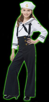 Navy/Sailor Girl Kids Costume