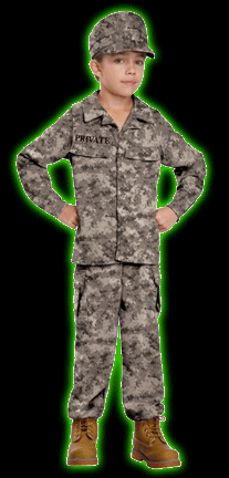 Camo Soldier Kids Costume