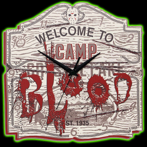 Friday the 13th Welcome to Crystal Lake Clock