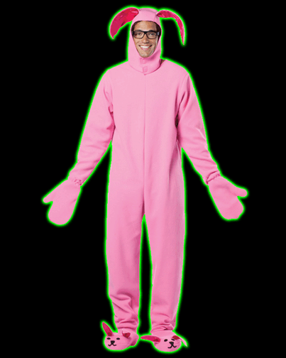 A Christmas Story: Pink Bunny Suit Mens Costume