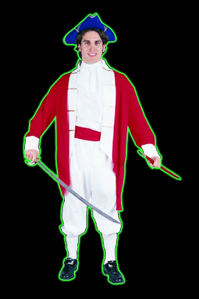 Colonial Captain Mens Costume - Red