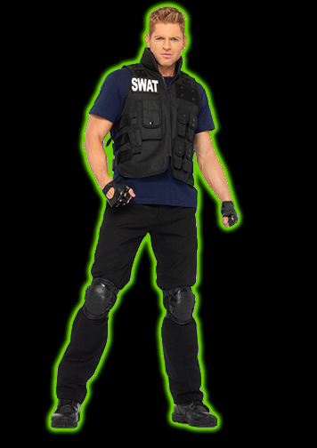 Mens Swat Commander Costume