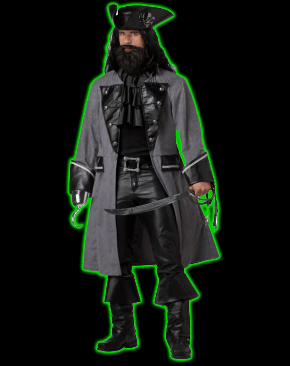 Blackbeard The Pirate Mens Costume