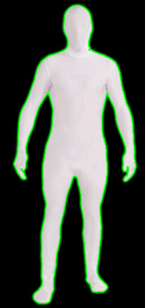 Disappearing Man White Body Suit