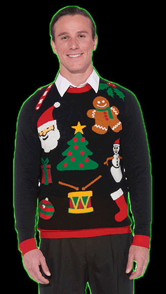 Christmas Sweater With Christmas icons CLEARANCE! WAS:$49.99 , NOW: $13.99