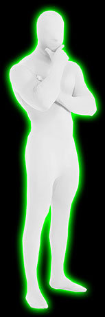 Adult 2nd Skin White Body Suit
