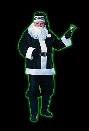Black Santa Suit Bah Humbug Costume