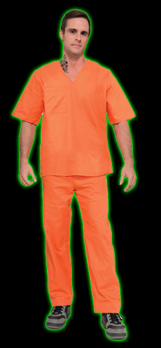 PRISONER SUIT-2PC-ORANGE