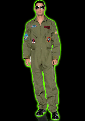 Men's Top Gun Costume Flight Suit