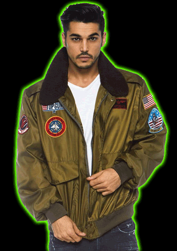 Men's Top Gun Nylon Bomber Jacket