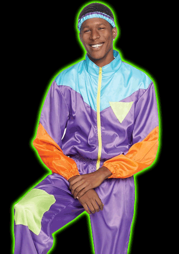 Men's Track/Ski/ Sportsuit 80s Costume