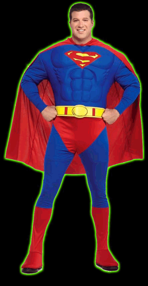 Plus Size Deluxe Muscle Chest Adult Superman Costume