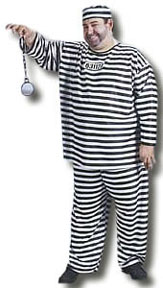 Convict Jailbird Big and Tall costume