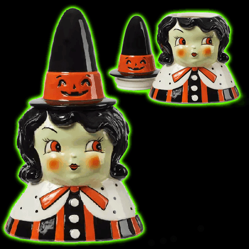 Johanna Parker Carnival Cottage Witch Cookie Jar