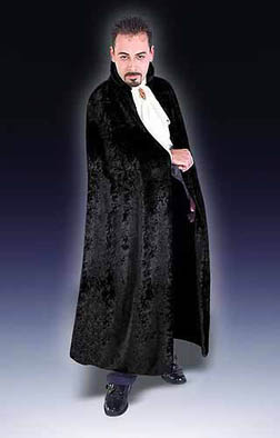 Long Black Velvet Cape