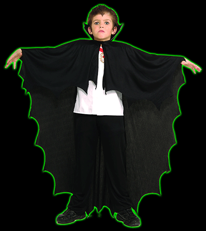 Child Black Vampire Cape