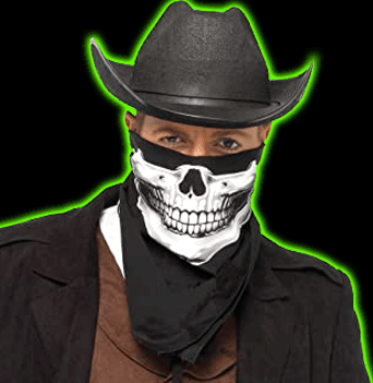 Skull Bandana Face Covering Mask