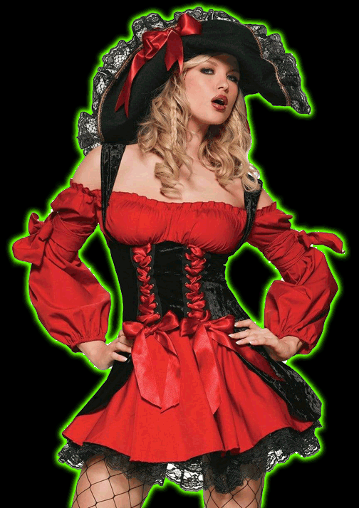 Red Vixen Pirate Womens Costume