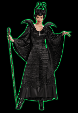 Disney Maleficent Black Gown Womens Costume