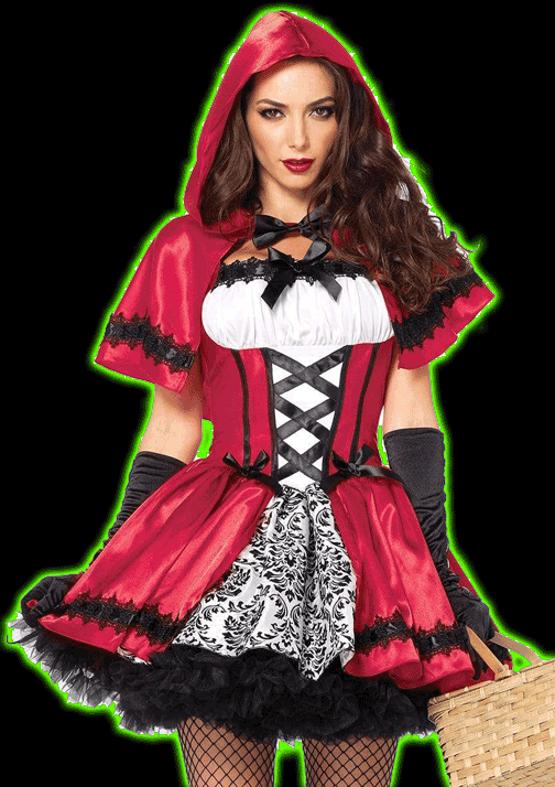 Gothic Red Riding Hood Womens Costume