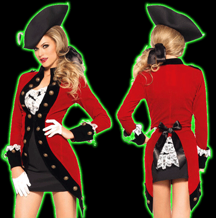 Rebel Red Coat Womens Costume