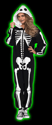 Skeleton Funsie Womens Costume