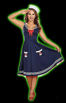 All Aboard Womens Costume