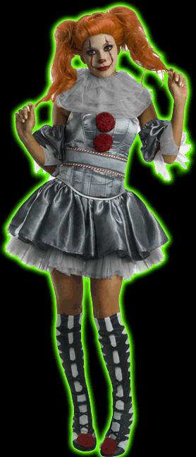 Womens Adult IT Movie Deluxe Pennywise Costume