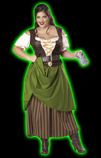 Tavern Maiden Womens Plus Size Costume